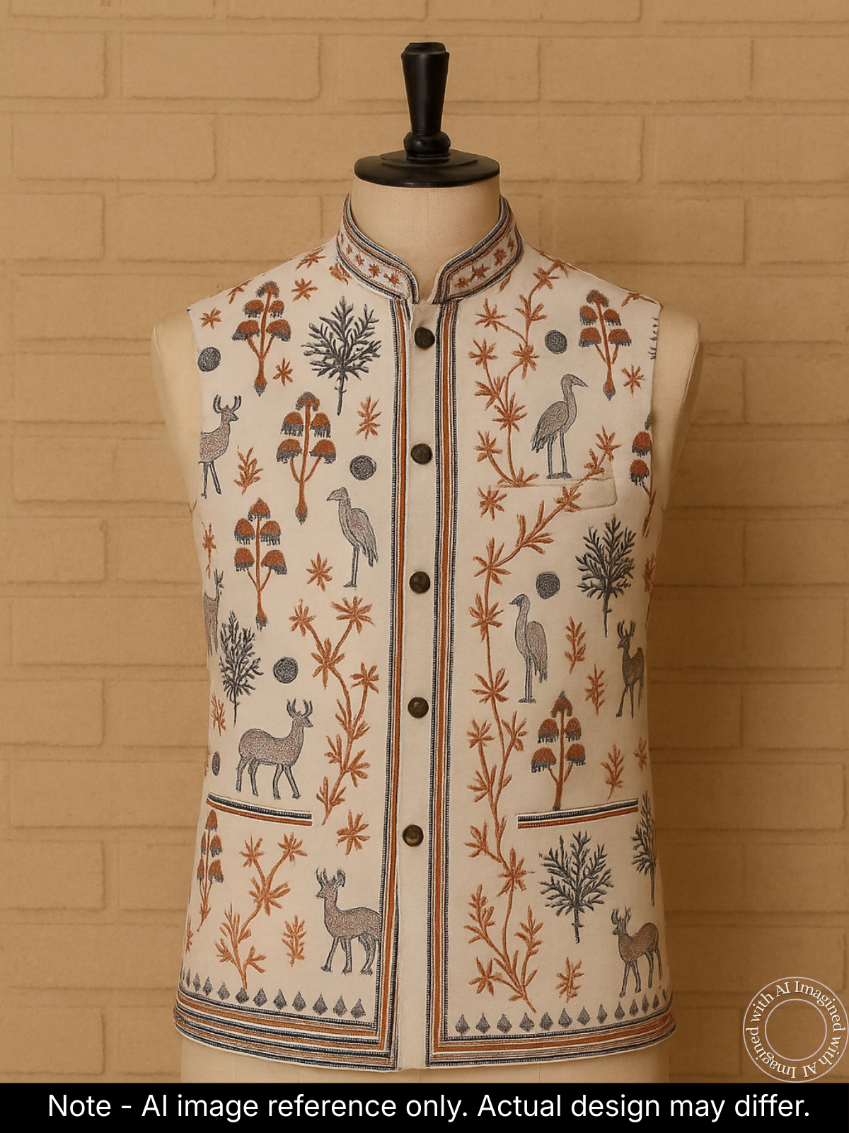 The Riwaayat – Unstitched White Nehru Jacket Fabric for Men 16808
