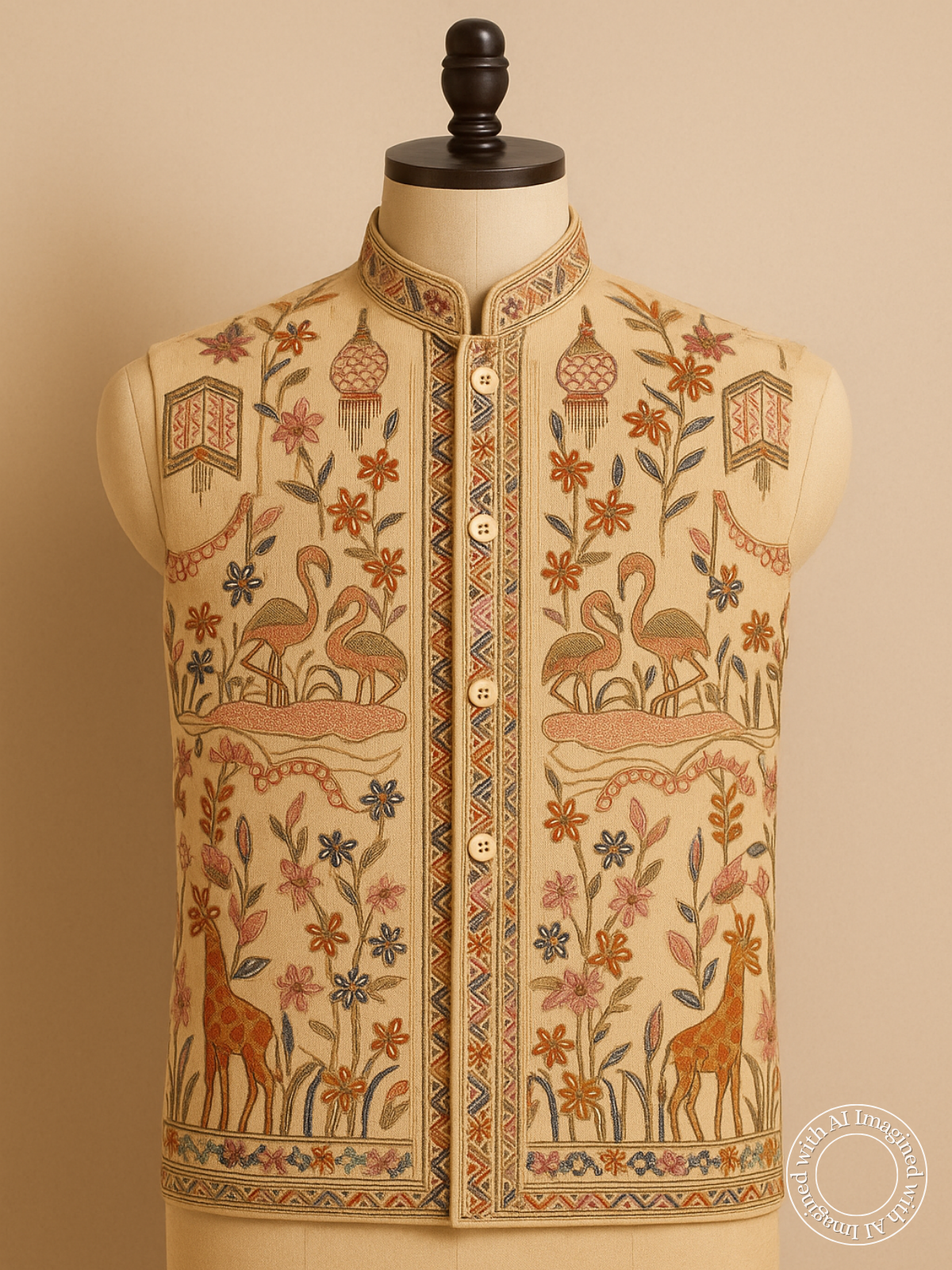 The Riwaayat – Unstitched Dusty Brown Nehru Jacket Fabric for Men 16809