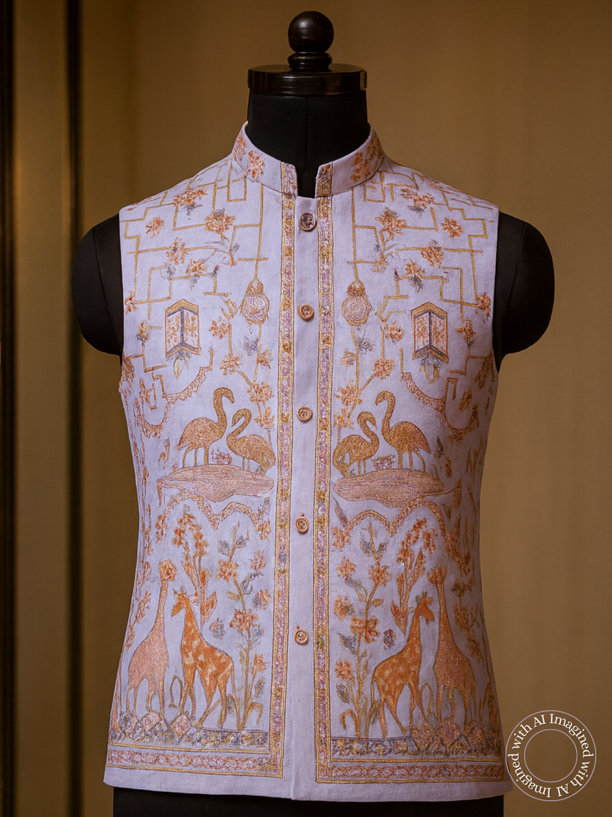 The Riwaayat – Unstitched Lavender Nehru Jacket Fabric for Men 16810
