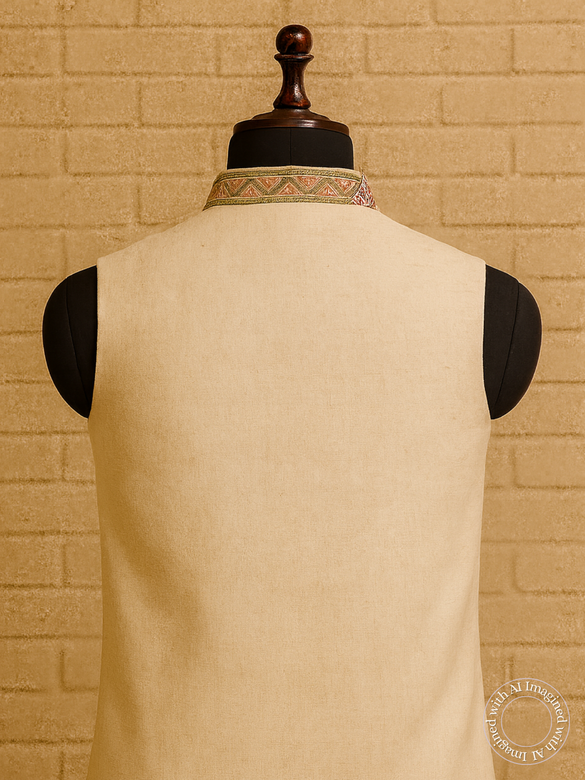 The Riwaayat – Unstitched Cream Nehru Jacket Fabric for Men 16811