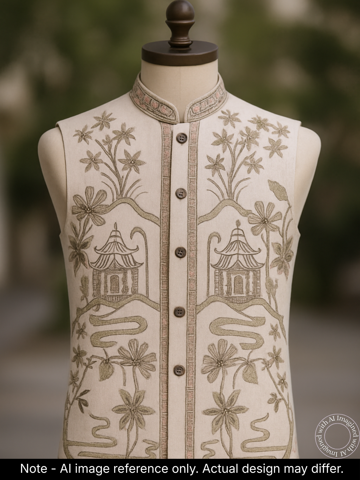 The Riwaayat – Unstitched Cream Nehru Jacket Fabric for Men 16815