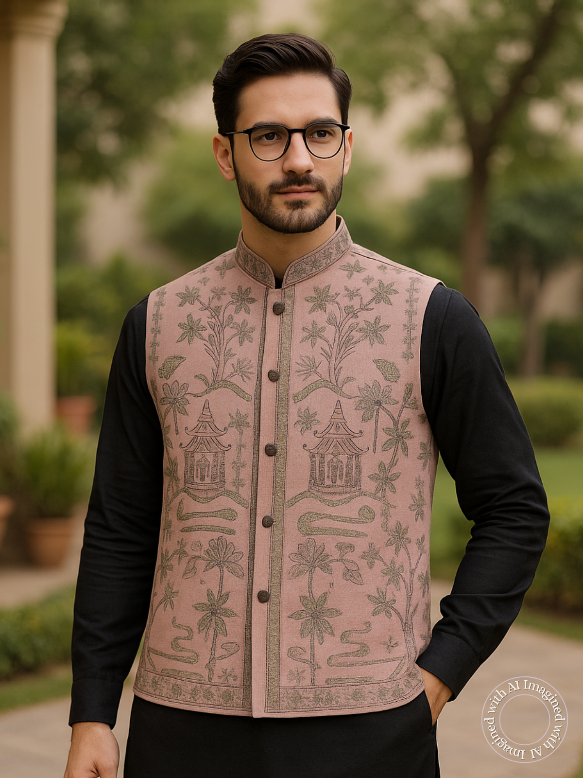 The Riwaayat – Unstitched Chiku Nehru Jacket Fabric for Men 16816