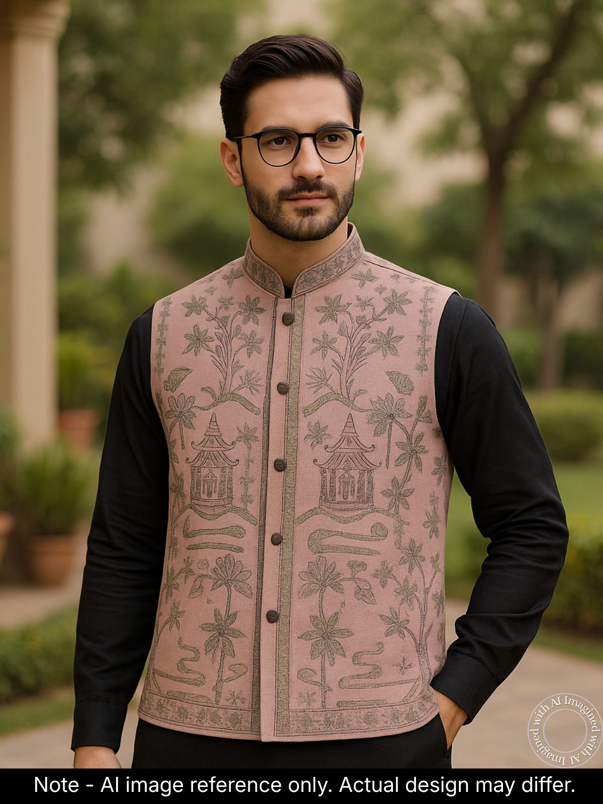 The Riwaayat – Unstitched Chiku Nehru Jacket Fabric for Men 16816