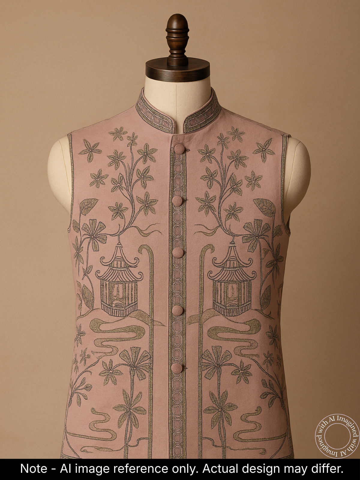 The Riwaayat – Unstitched Chiku Nehru Jacket Fabric for Men 16816