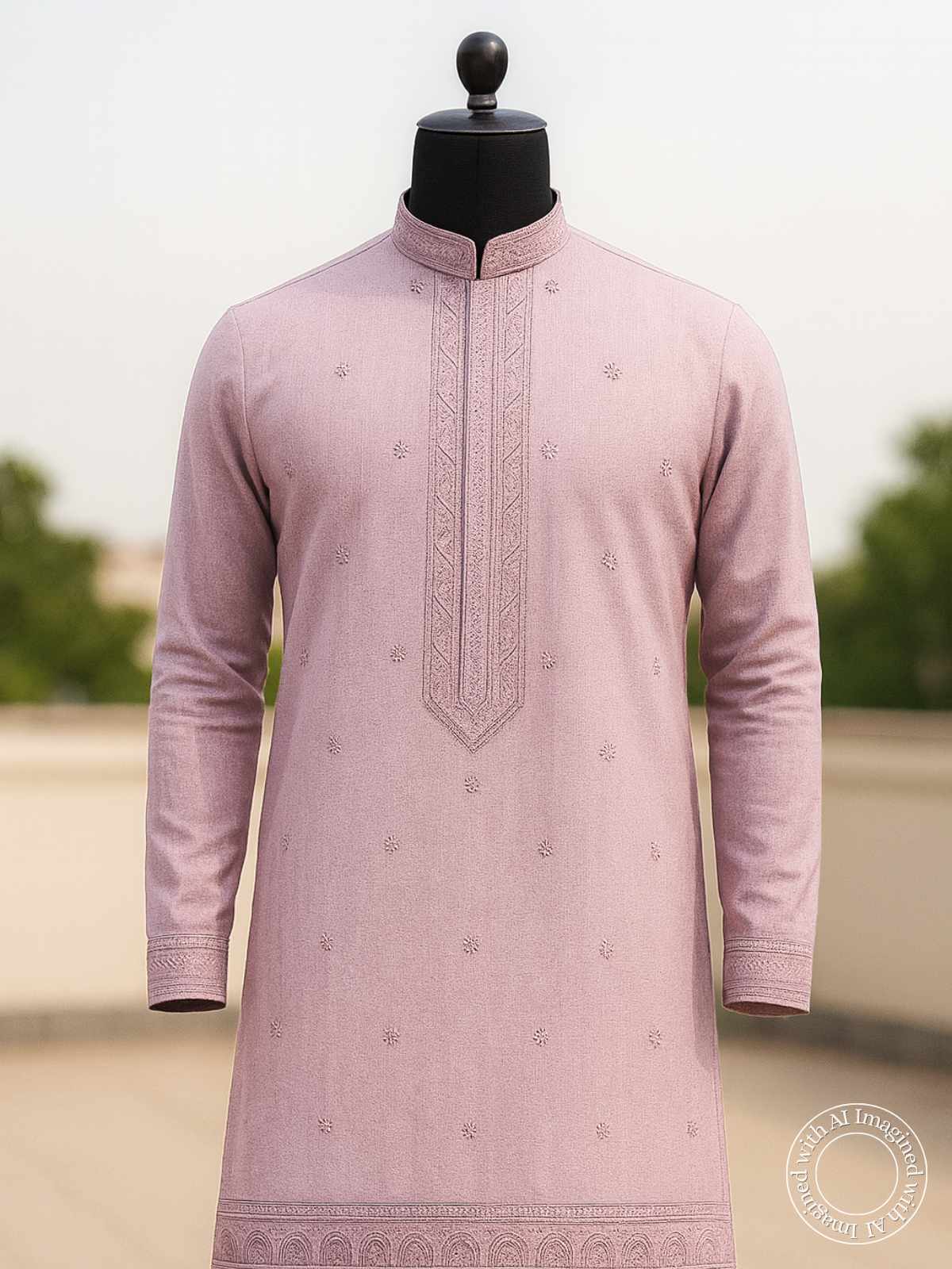 The Kohinoor – Unstitched Lavender Kurta Fabric for Men 16830