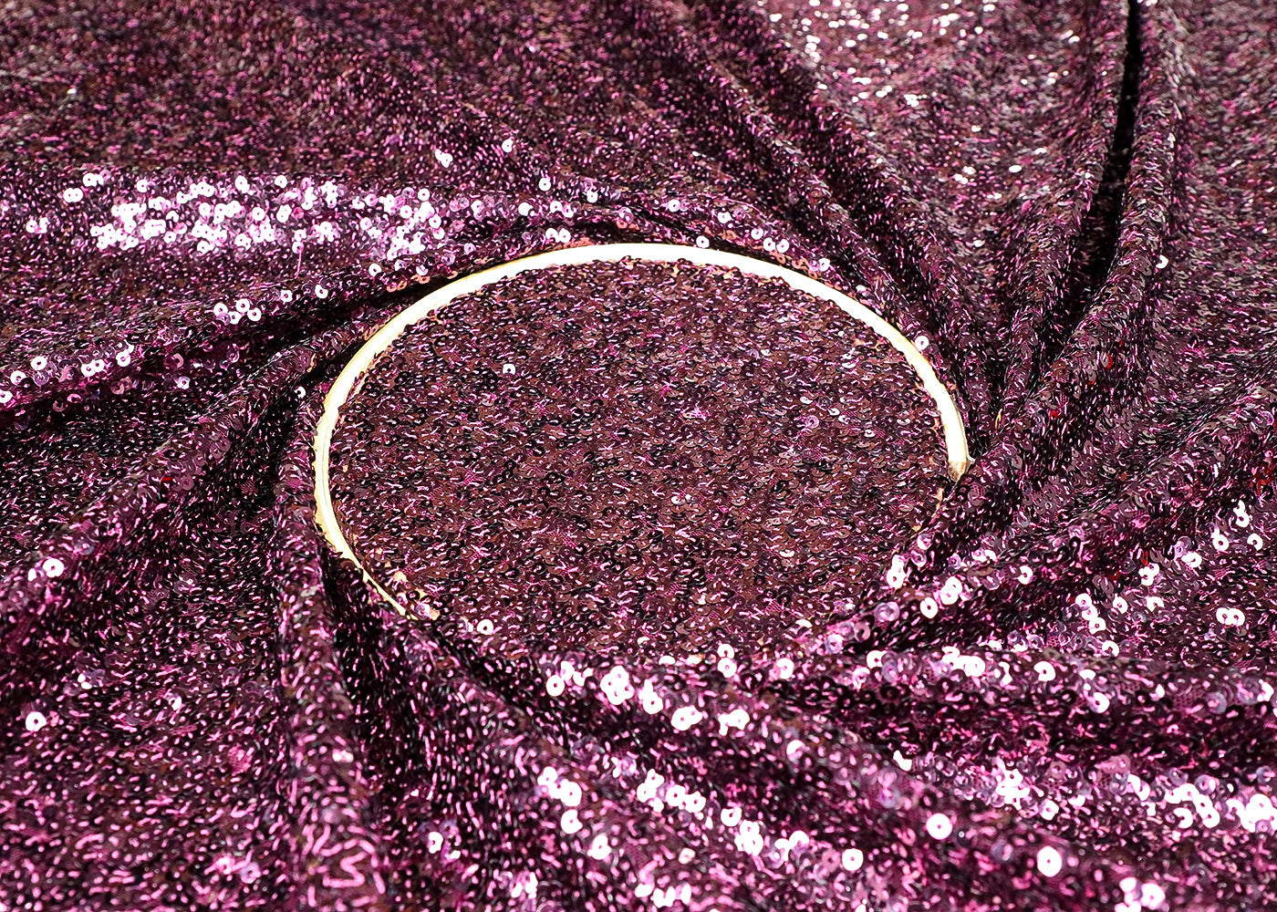 Wine Net Fabric With All Over Sequins Work 16842