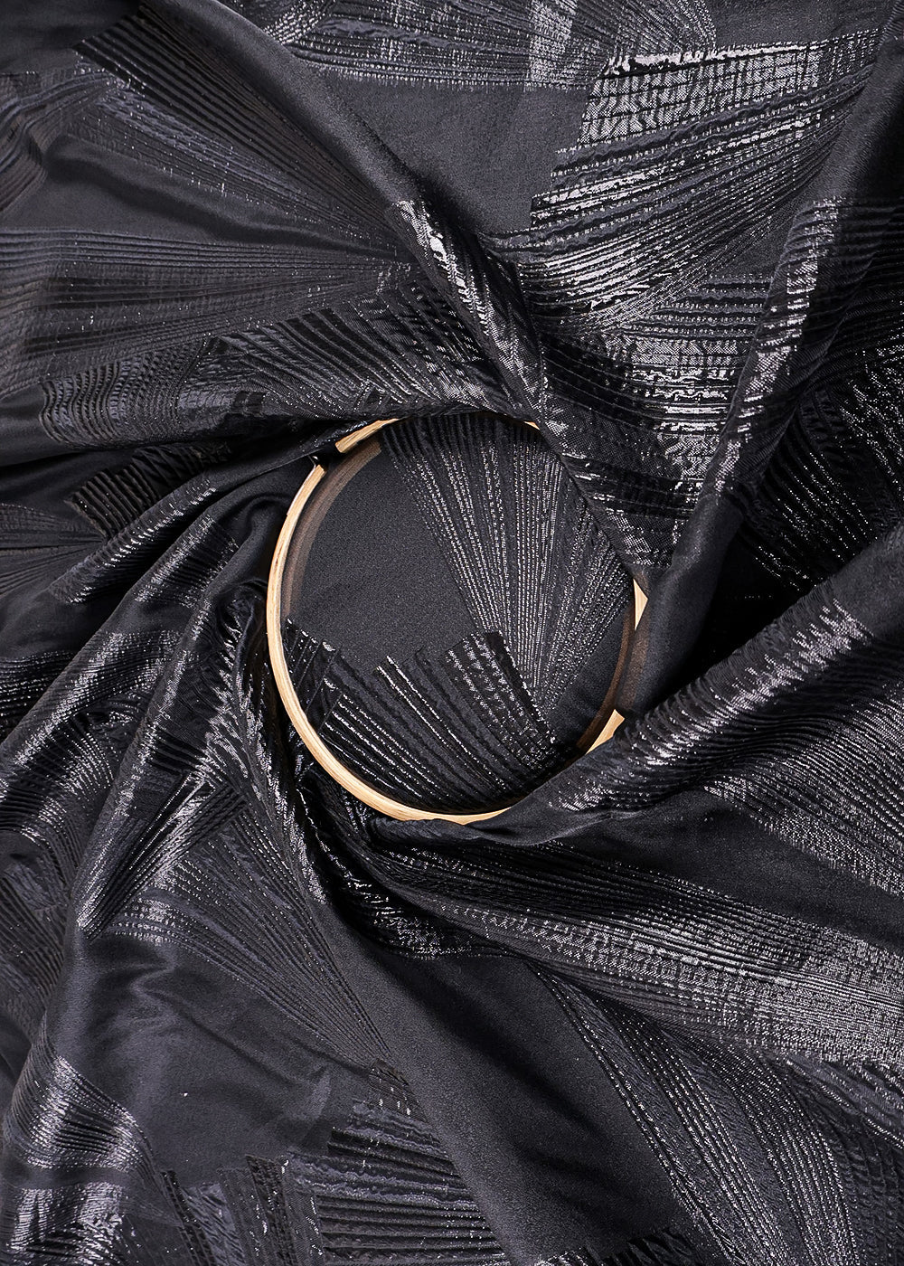 Black-Organza-Fabric-With-All-Over-Embossed-Foil-Work-16852-close-view