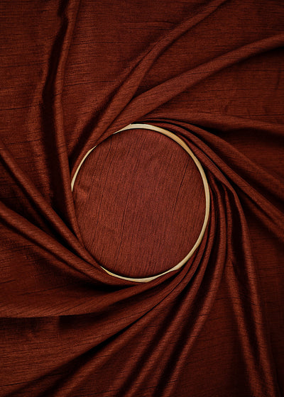 Brown Colored Nysa Silk Fabric 16857(101)