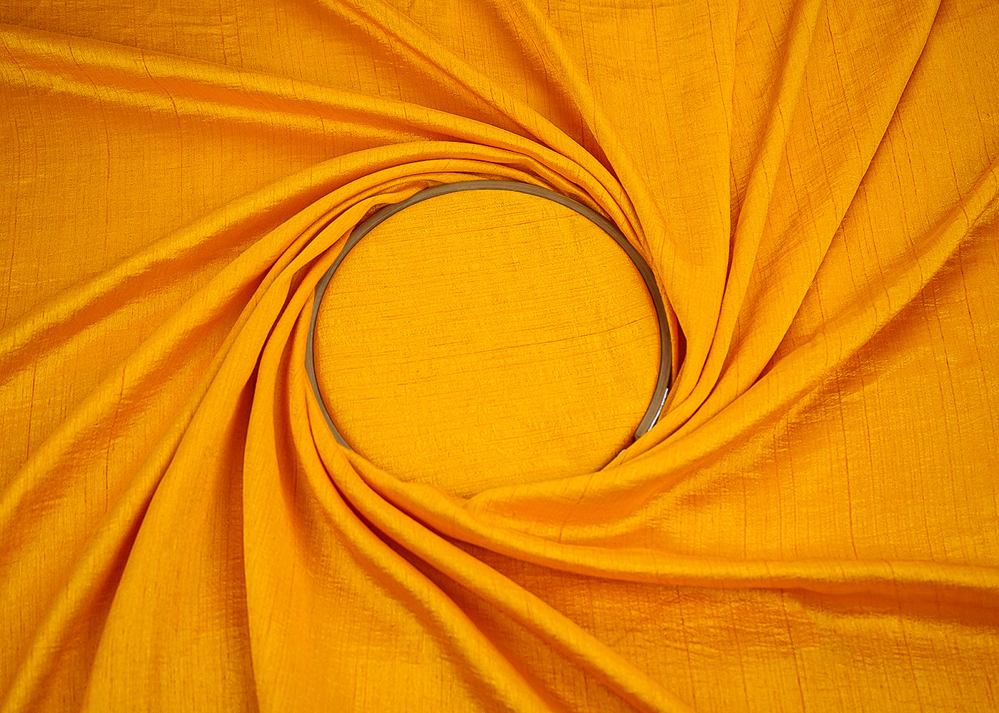 Mustard Colored Nysa Silk Fabric 16857(103)