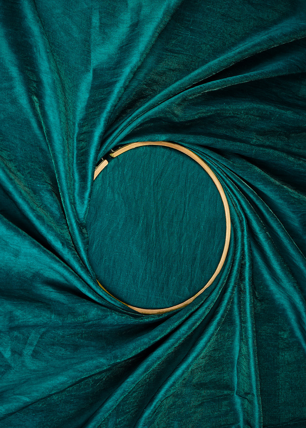 Teal Green Colored Diamond Silk Fabric 16905(101)