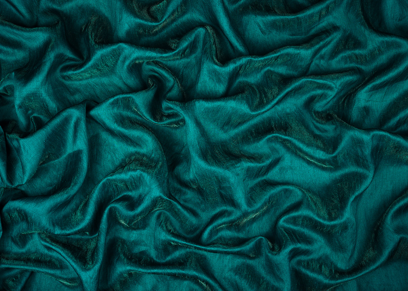 Teal Green Colored Diamond Silk Fabric 16905(101)