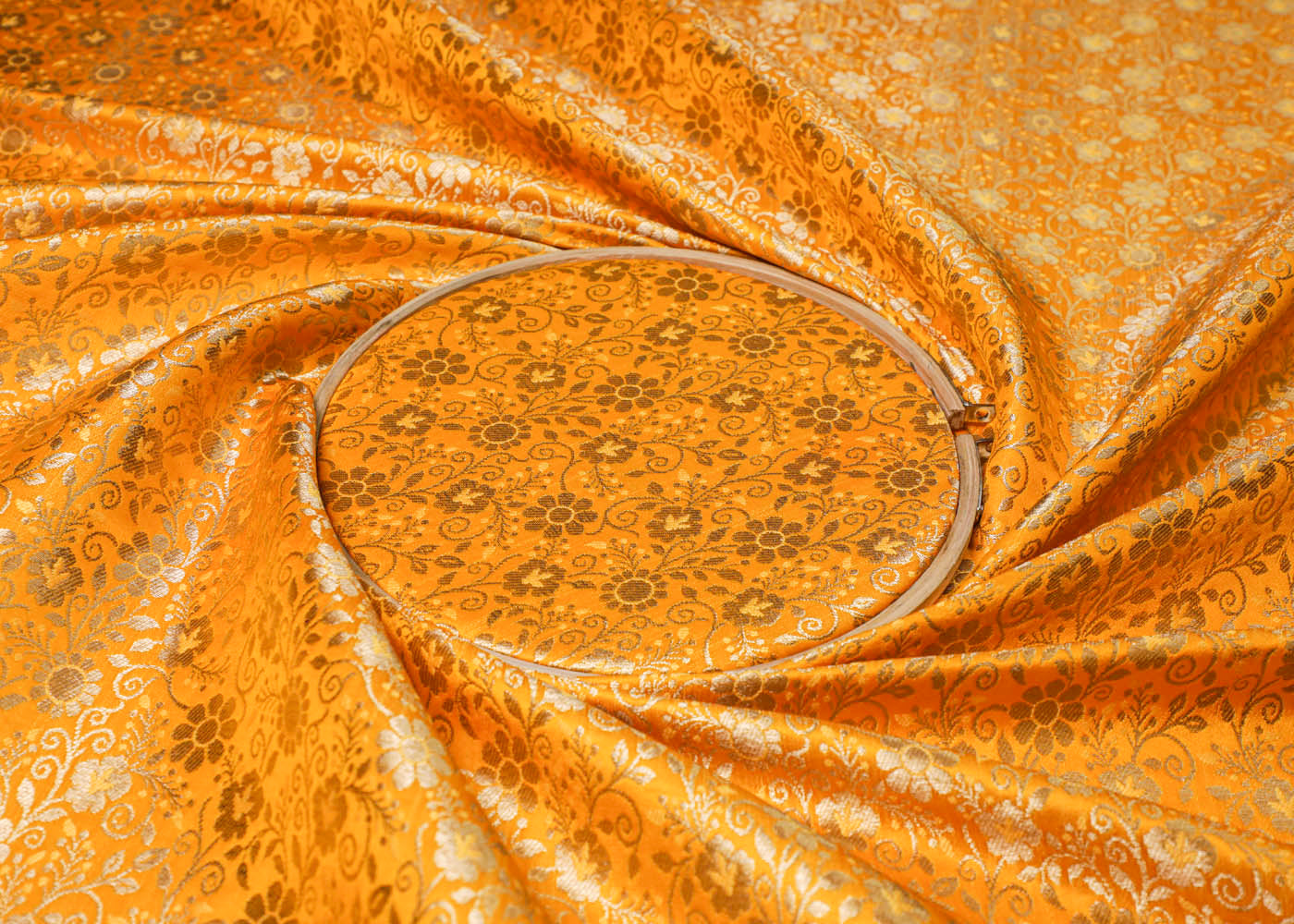 mustard-banarasi-brocade-fabric-with-all-over-golden-zari-handloom-16978-close-view