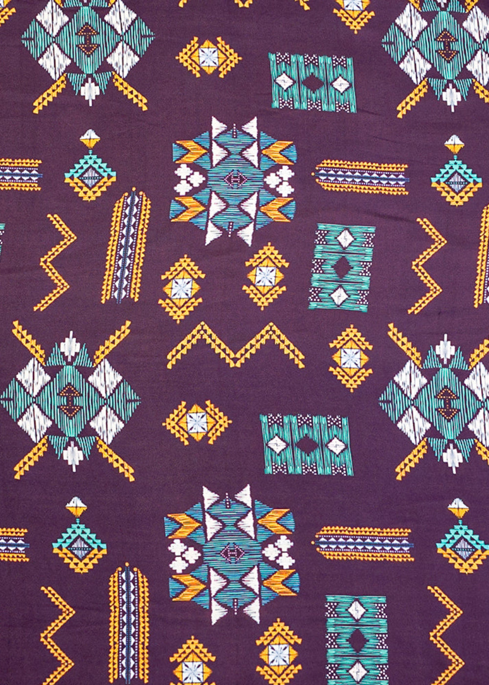 Purple-Georgette-Satin-Fabric-with-All-Over-Geometric-Print-17111