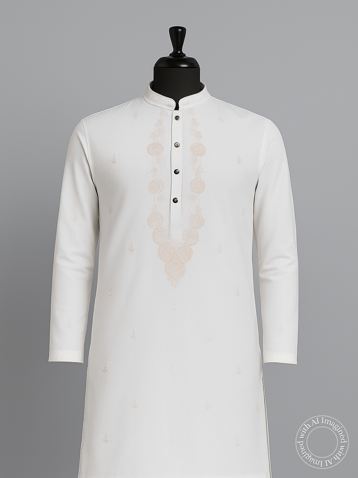 The Kohinoor – Unstitched White Kurta Fabric for Men 17808