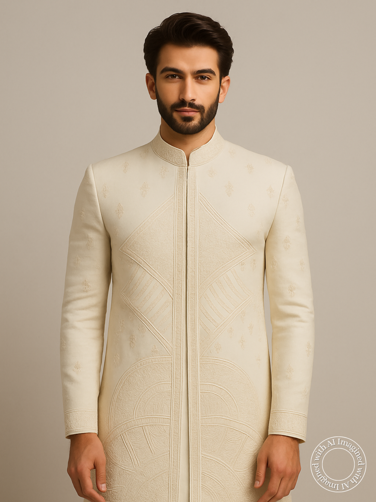 The Virasat – Unstitched White Regal Menswear Fabric 17810