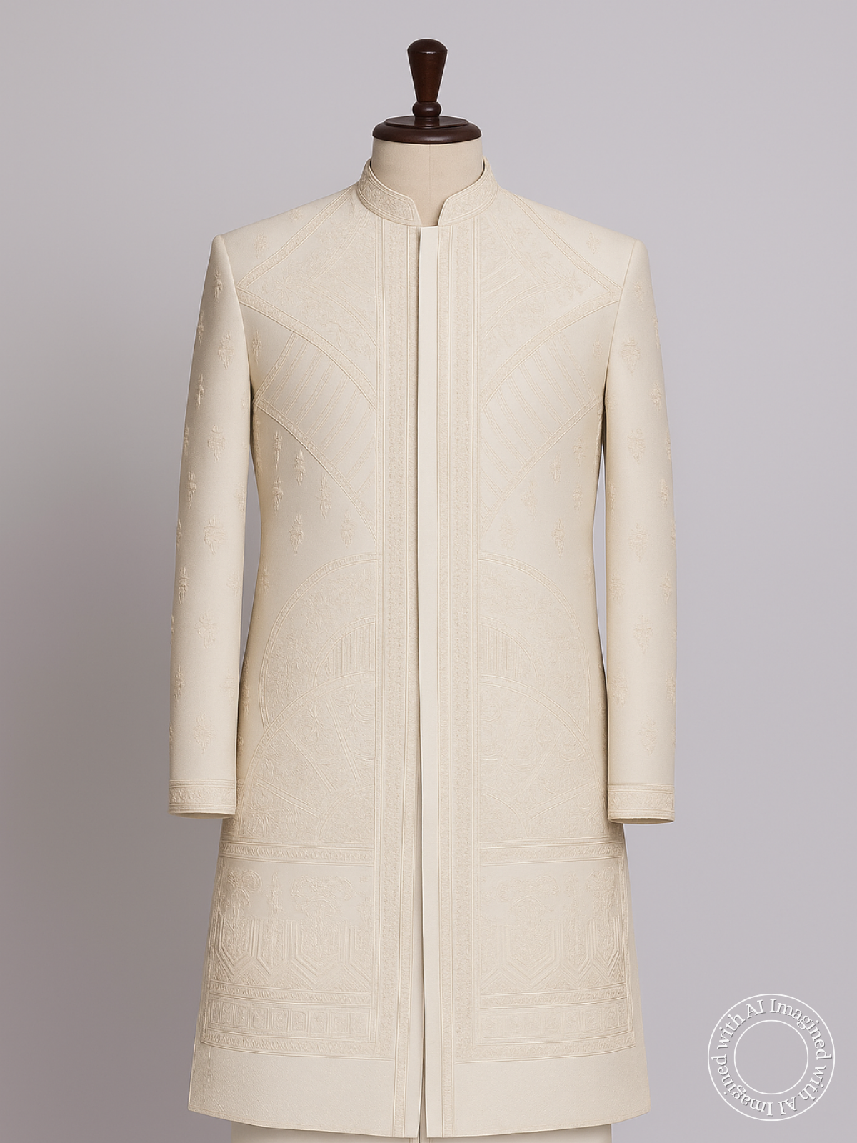 The Virasat – Unstitched White Regal Menswear Fabric 17810
