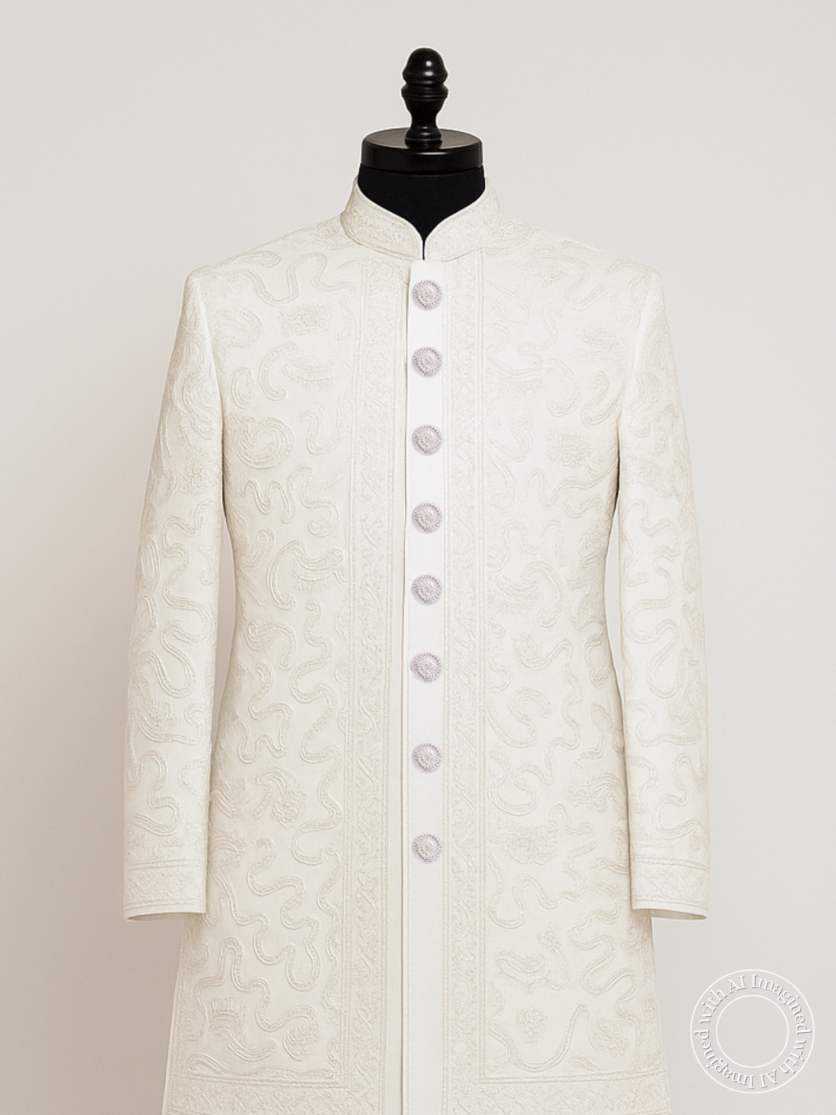 The Virasat – Unstitched White Regal Menswear Fabric 17812
