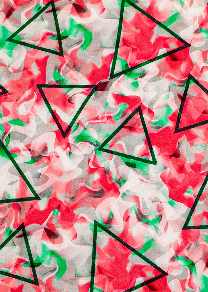 Pink-&-Green-Natural-Crepe-Fabric-with-Allover-Abstract-Print-17901