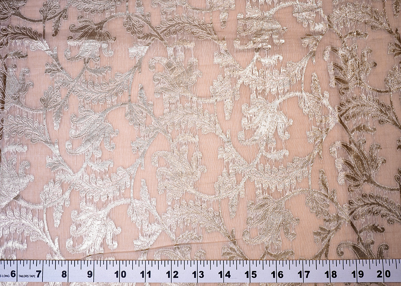 ( Pre-Cut 2.35 MTR) White Chanderi Fabric With All Over Zari Handloom   18103