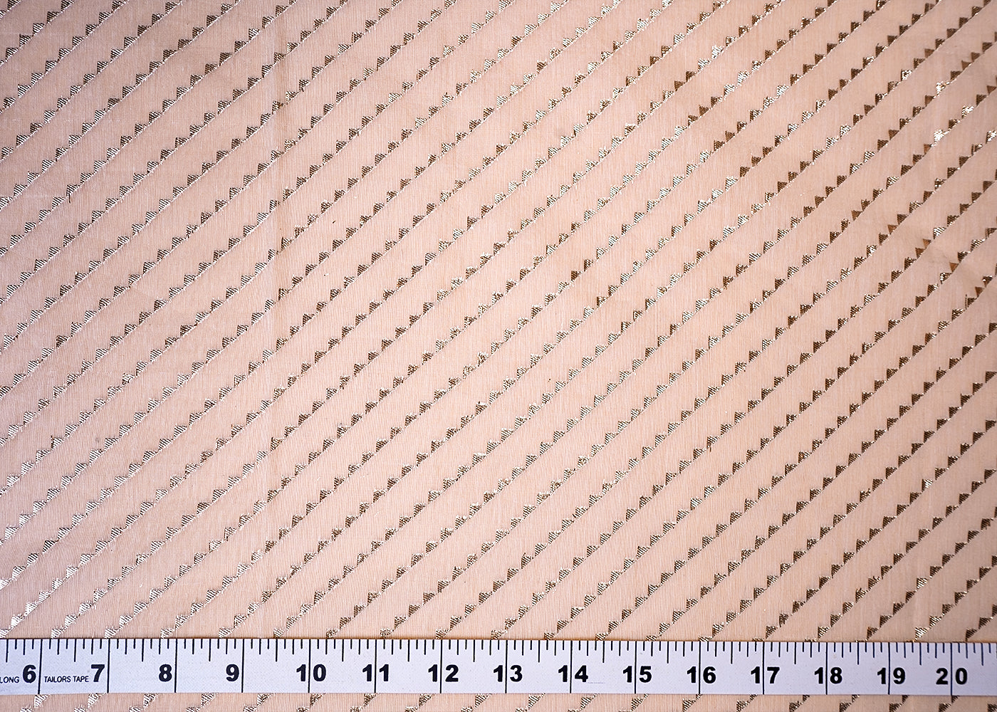 ( Pre-Cut 3.2 MTR) White Chanderi Fabric With All Over Zari Handloom   18104