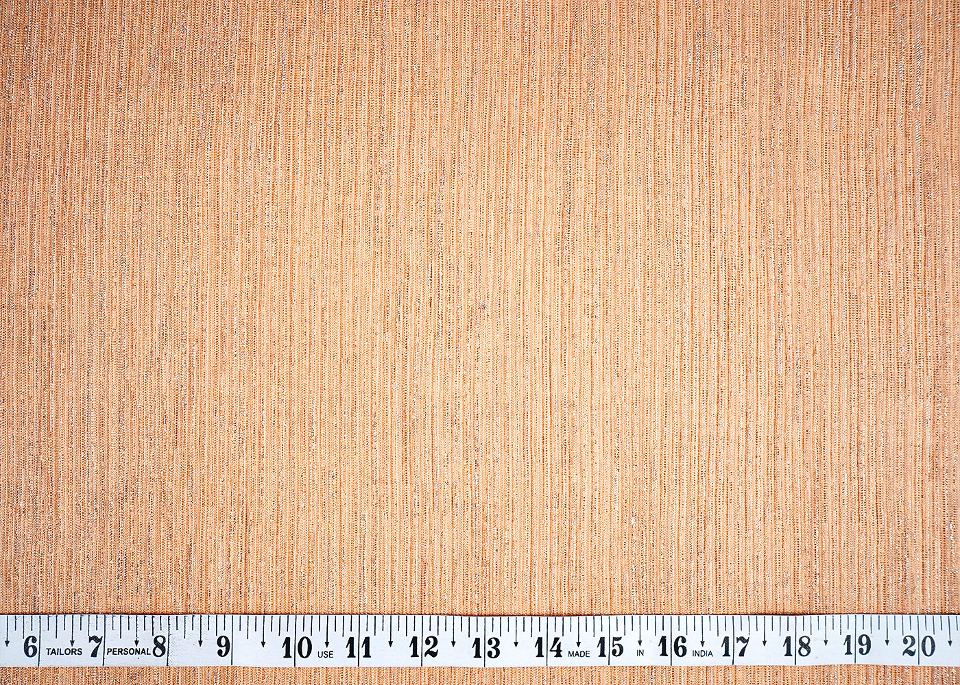 (Pre-Cut 3.35 MTR)Peach Moon Light Fabric With Abstract Crushed Texture 18264