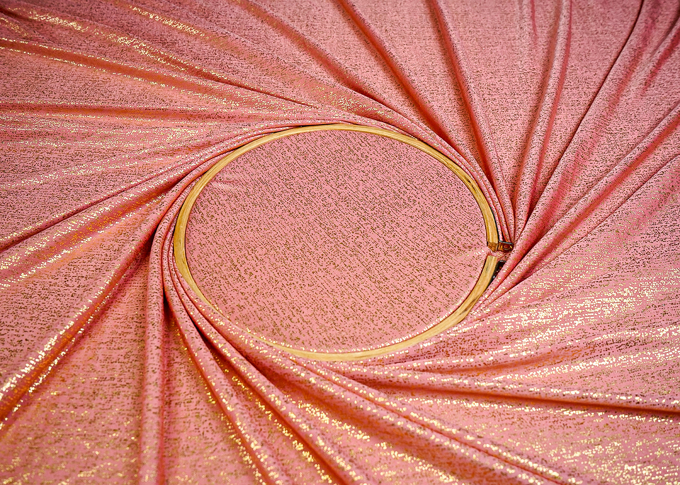 (Pre-Cut 1.45 MTR) Gold   Banarasi Brocade Fabric With All Over Golden Zari Handloom 18298