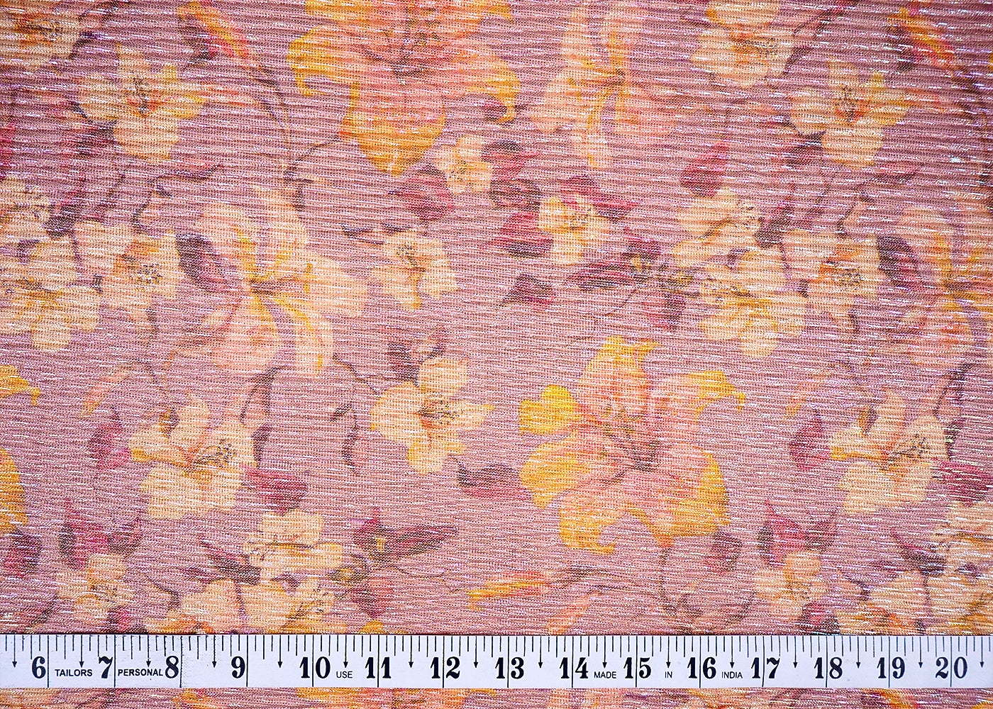 (Pre-Cut 2 MTR) Golden Banarasi Brocade Fabric With All Over Golden Zari Handloom 18341