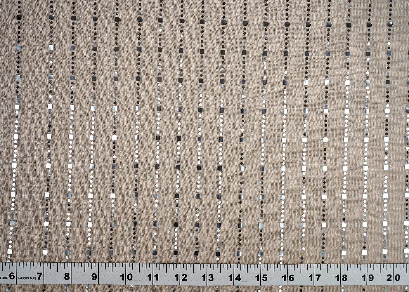 (Pre-Cut 3.25 MTR) White Moon Light Fabric With All Over Shimmer Work 18363