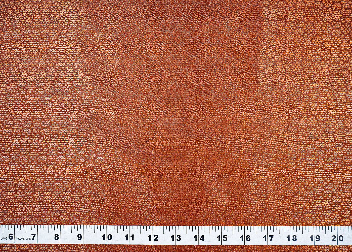 (Pre-Cut 1.1 MTR) Brown Banarasi Brocade Fabric With All Ove Golden Zari Handloom 18389