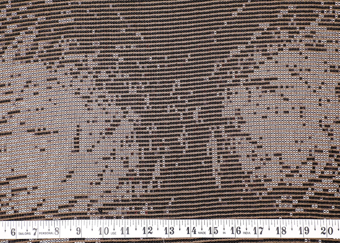 (Pre-Cut 2 MTR) Black Georgette Fabric With All Over Sequins Work 18726