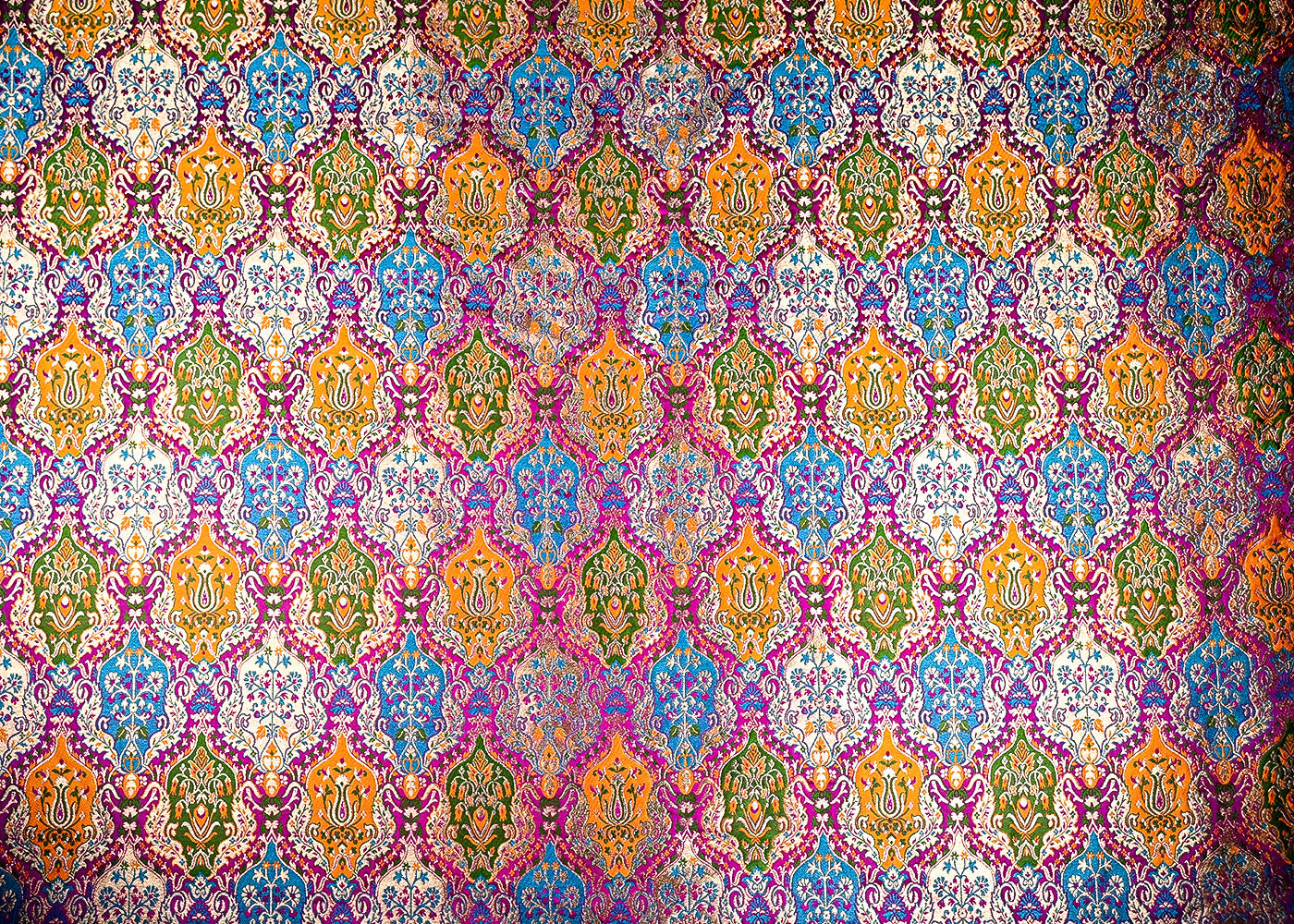 (Pre-Cut 1.8 Mtr) Purple Banarasi Brocade Fabric With All Over Thread And Zari Handloom 18819