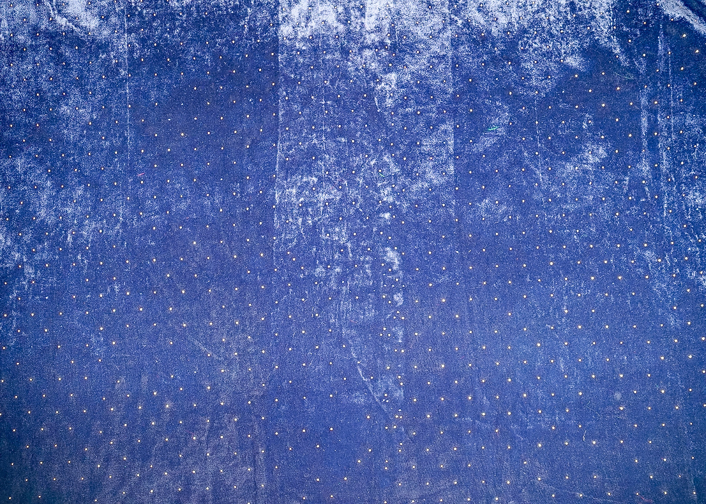 (Pre-Cut 2.15 Mtr) Blue Velvet Fabric With All Over Sarwoski Work 18827