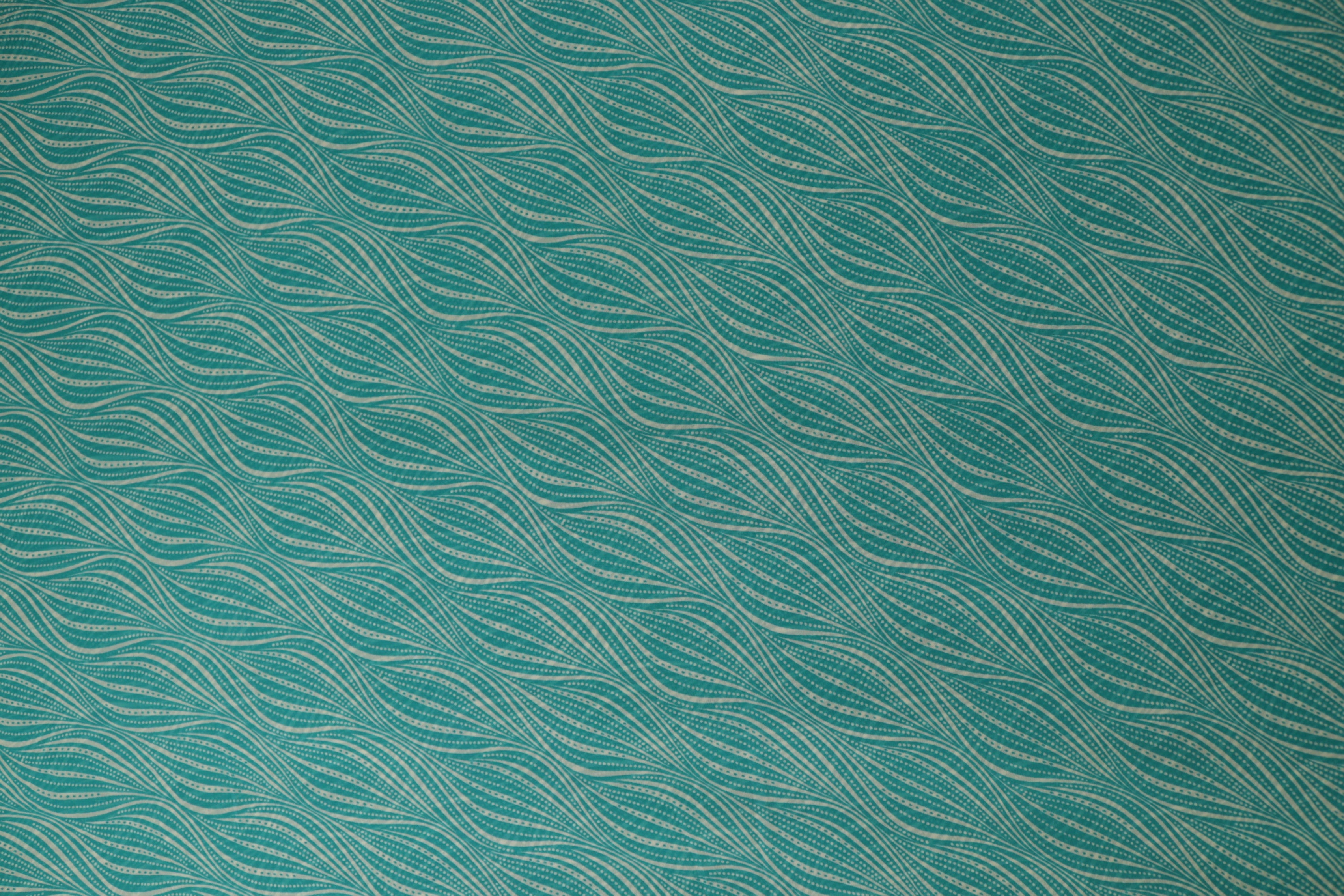 Teal Abstract Digital Printed Georgette Fabric