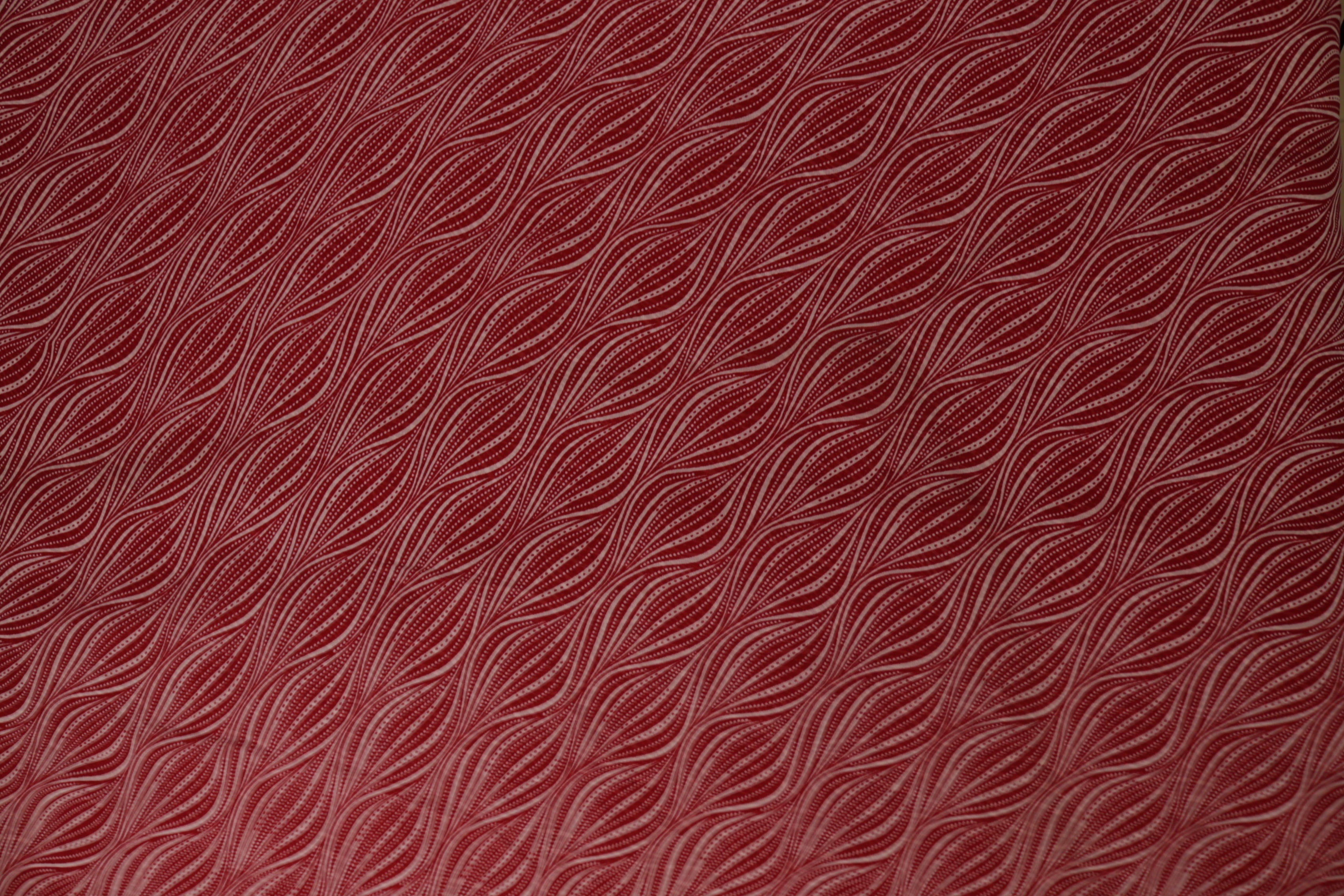 Blood Red Abstract Digital Printed Georgette Fabric