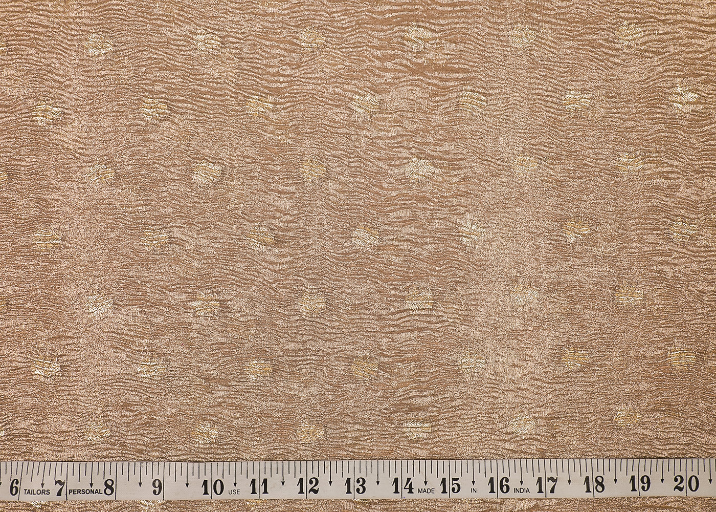 Gold Tissue Fabric With All Over Golden Zari Handloom 19155