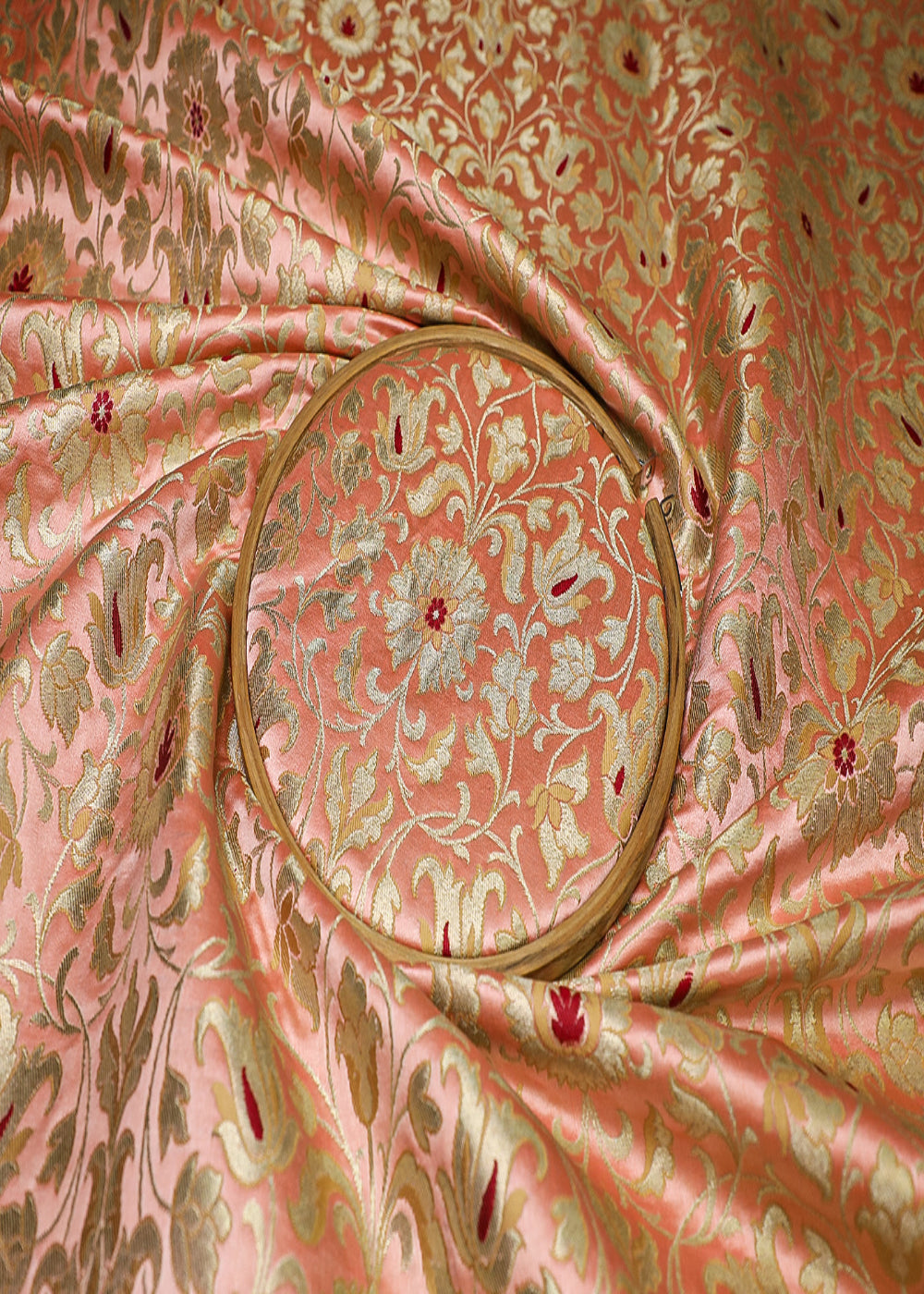 peach-pink-pure-banarasi-brocade-fabric-with-all-over-thread-and-golden-zari-handloom-19237-measurement-view