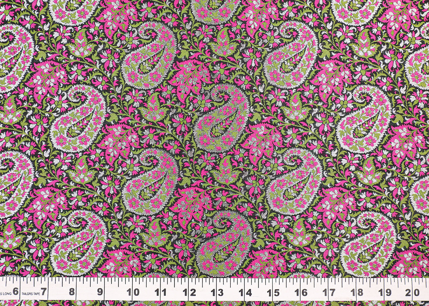 Black Banarasi Brocade Fabric With All Over Thread And Golden Zari Handloom 19276