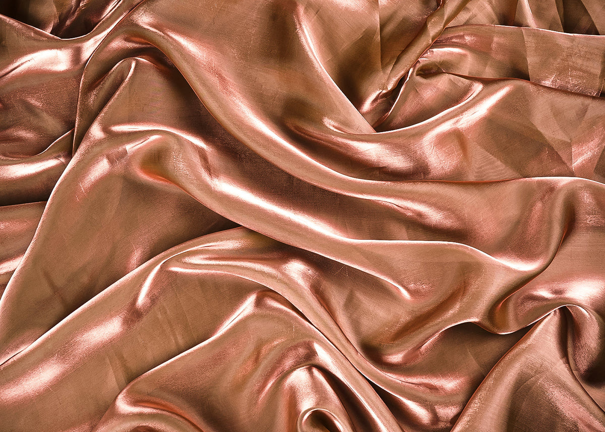 Coral Pink Colored Organza Satin Fabric 19584(101)