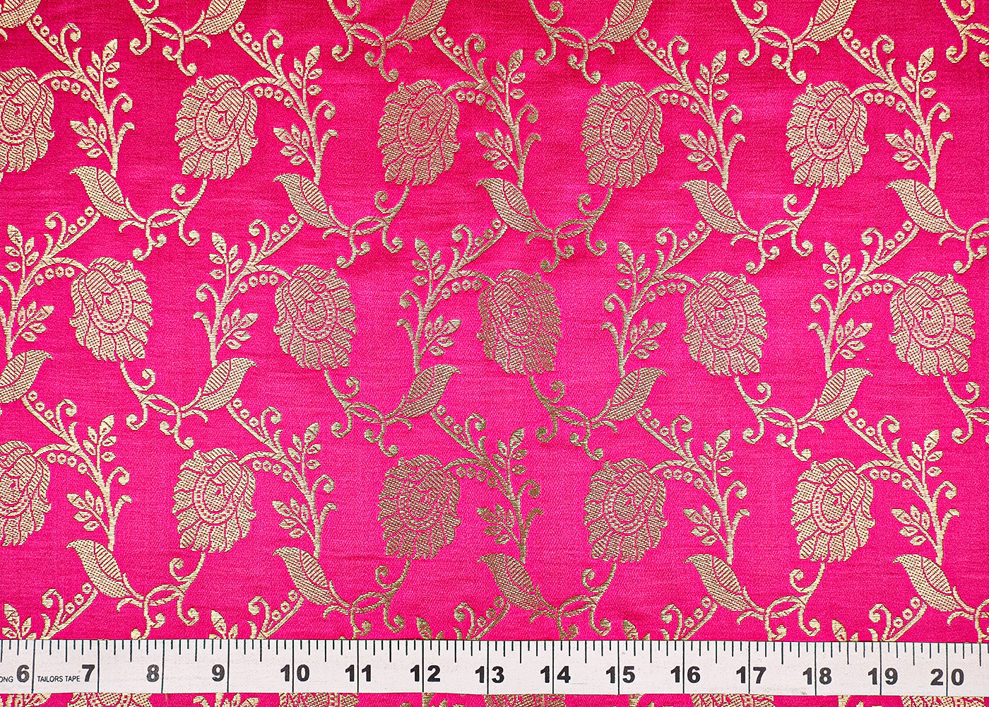 Rani Banarasi Brocade Fabric with Allover Golden Zari Handloom 19623