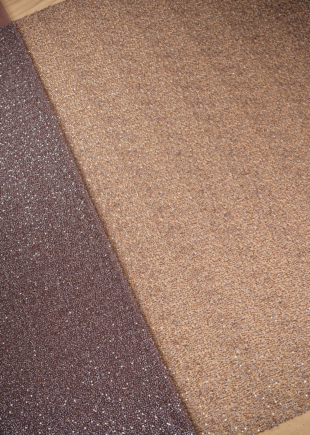 Brown Imported Net Fabric with Allover Sequins and Bead Work 19752