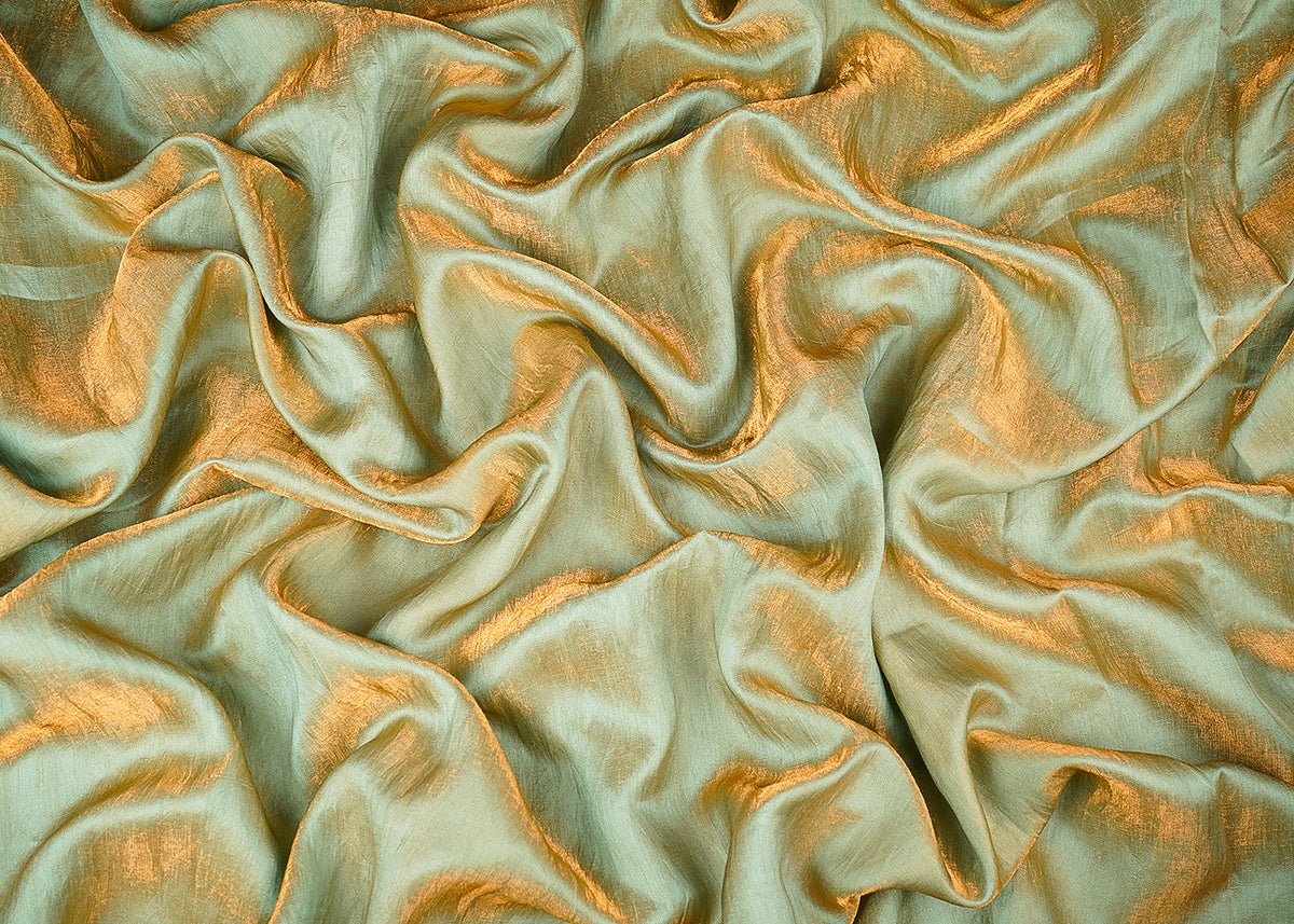 Sapphire Blue Colored Diamond Silk Fabric 19811(101)