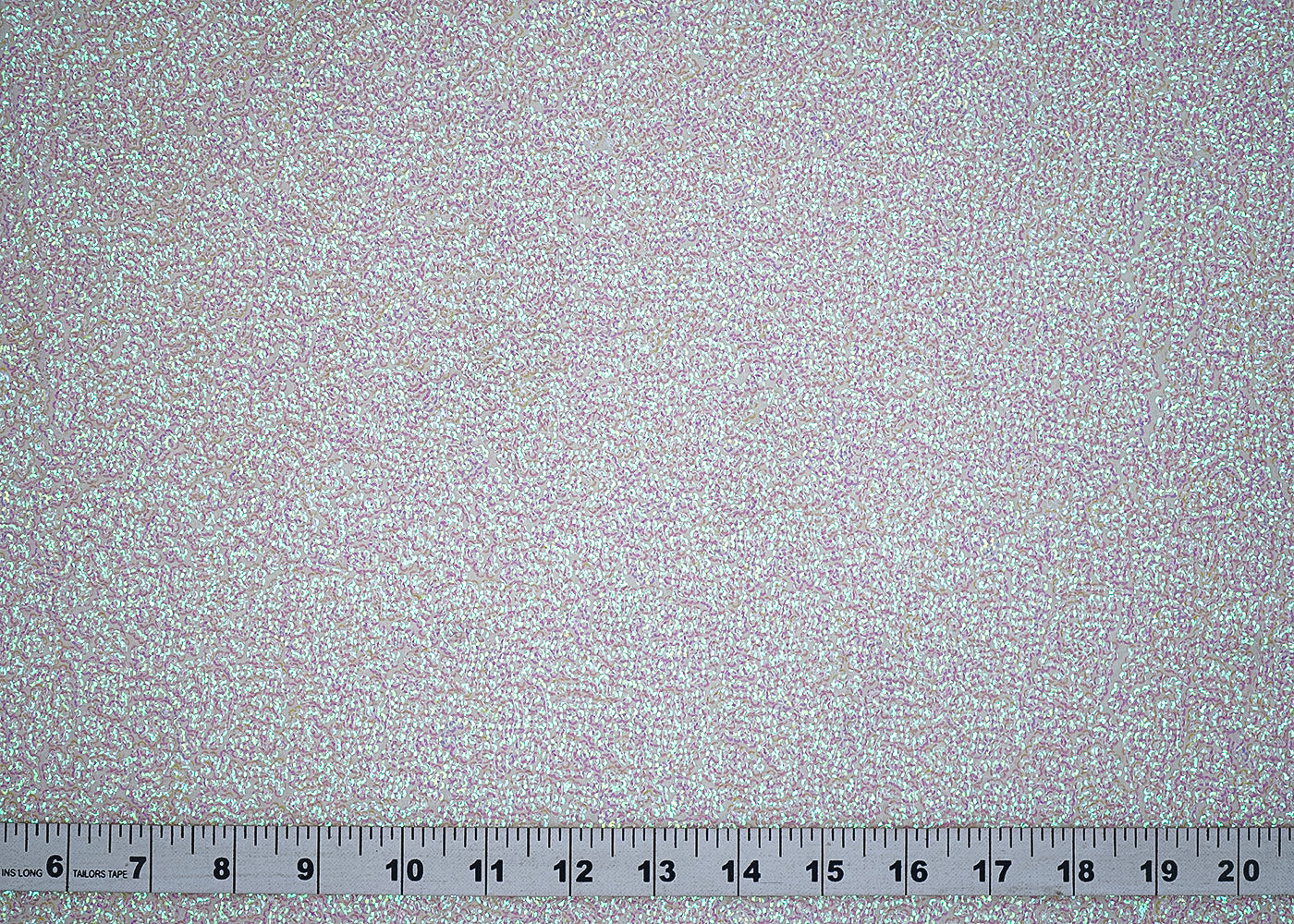 White Georgette Fabric With All Over Rainbow Sequins Work 19827