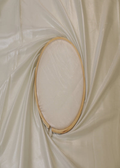 Pearl White Coloured Shimmer Georgette Fabric 9441(17