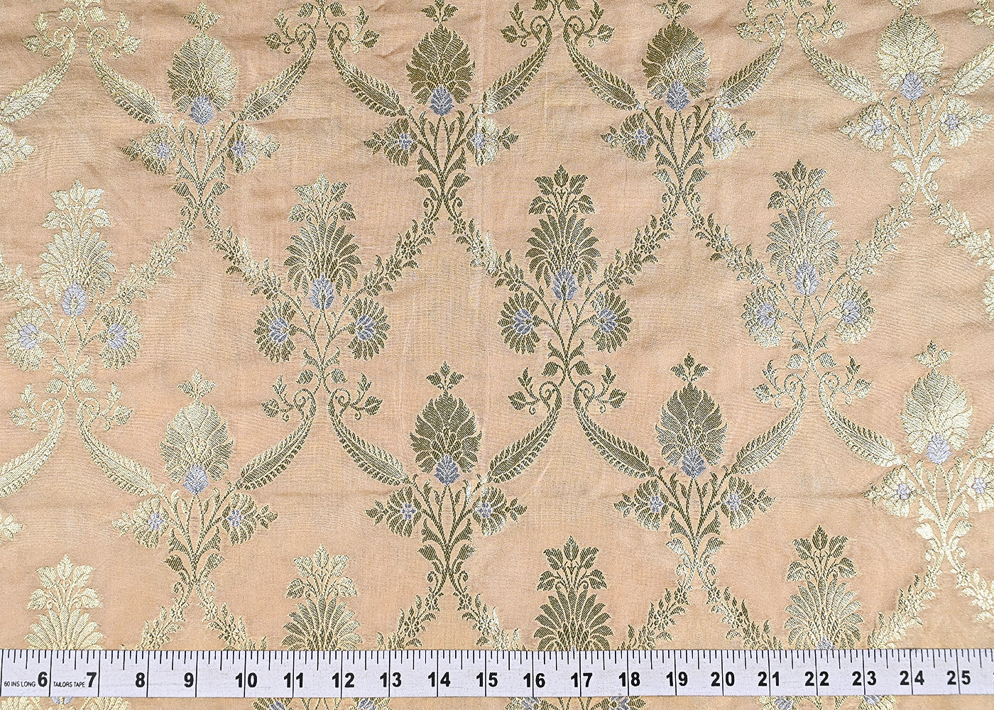 Beige-Banarasi-Brocade-Fabric-With-All-Over-Golden-Zari-Handloom-20023-measurement-view