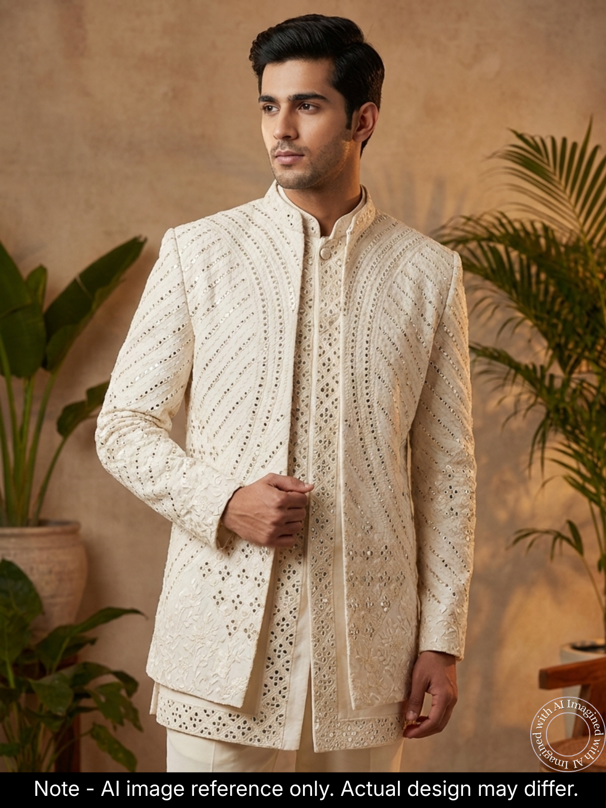 The Virasat - Unstitched White Regal Menswear Fabric 20124