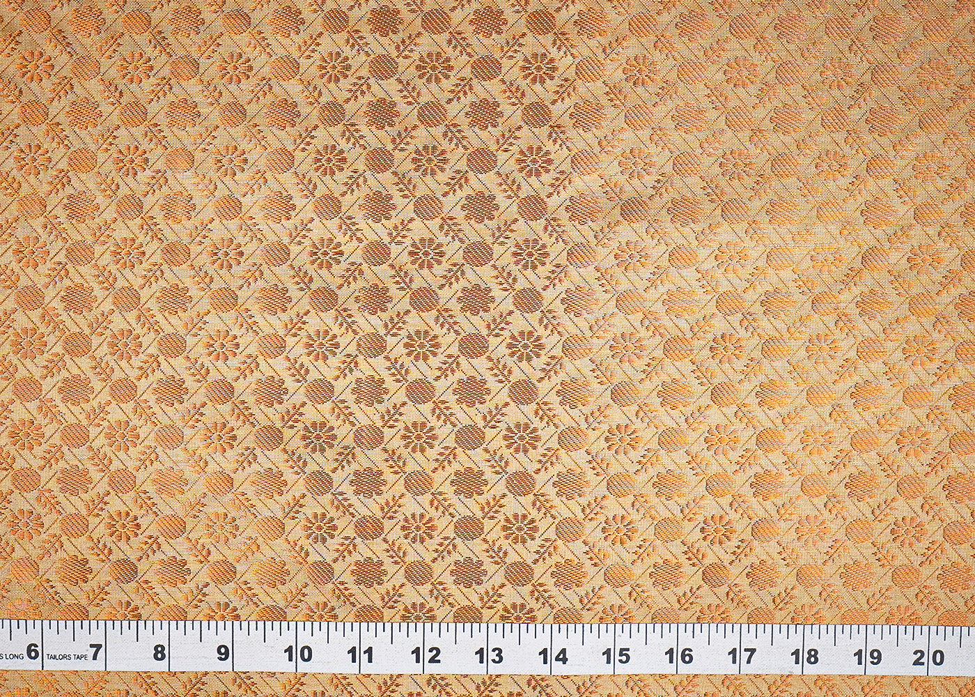 Cream-Banarasi-Brocade-Fabric-With-All-Over-Coper-Zari-Handloom-20140-measurement-view
