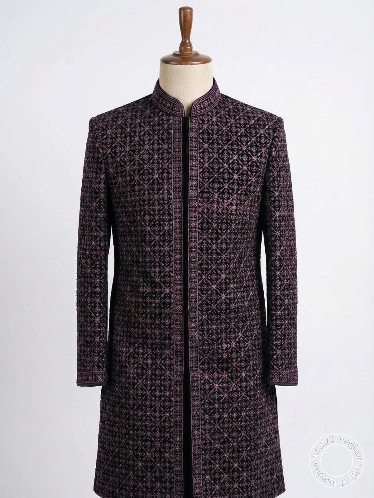 The Virasat – Unstitched Black Regal Menswear Fabric 20203