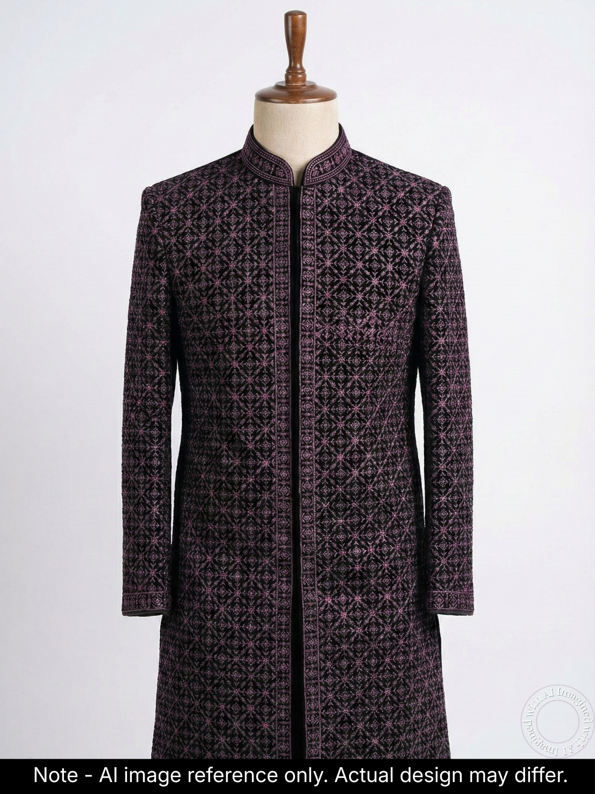 The Virasat – Unstitched Black Regal Menswear Fabric 20203