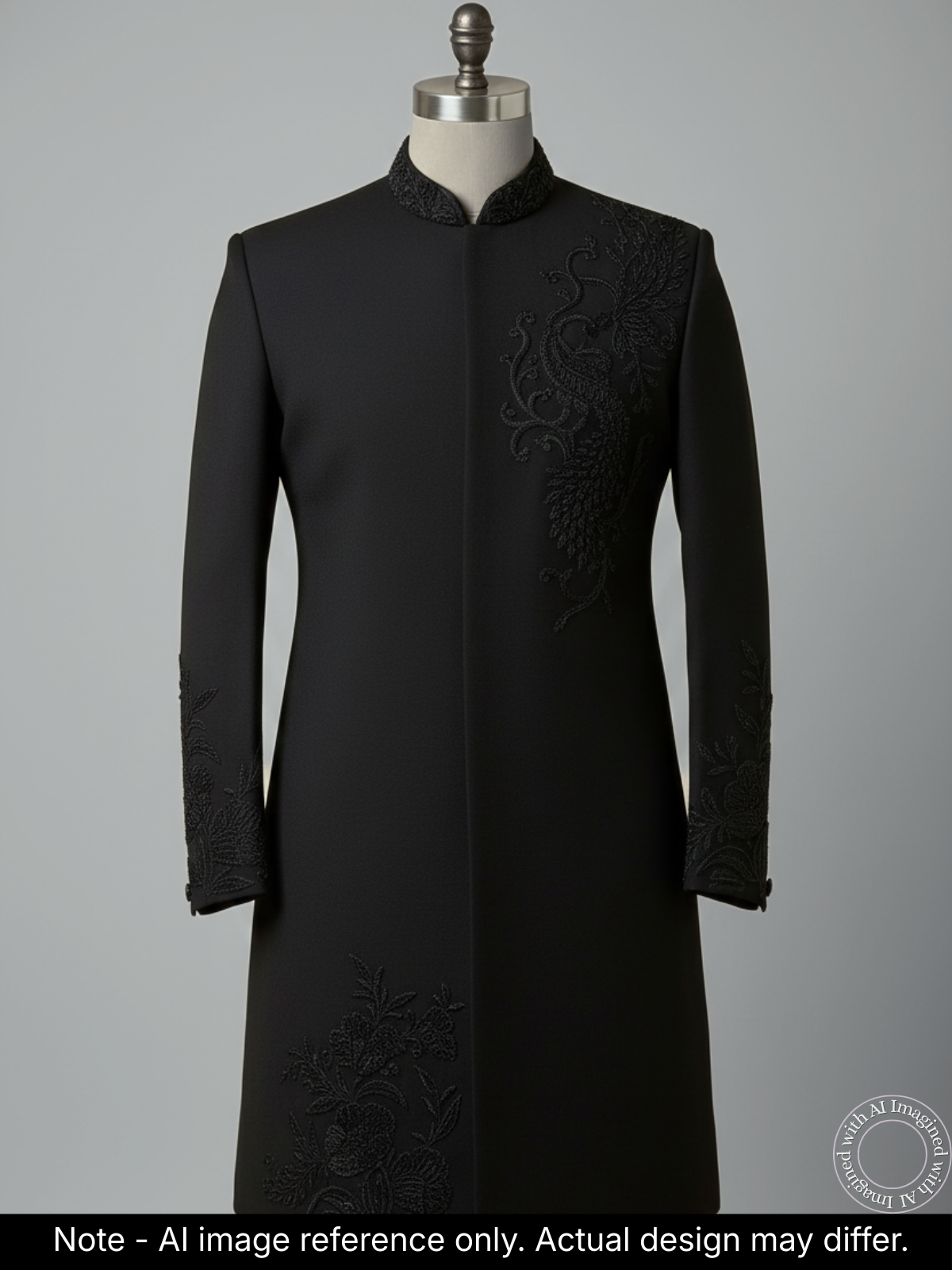 The Virasat – Unstitched Black Regal Menswear Fabric 20211