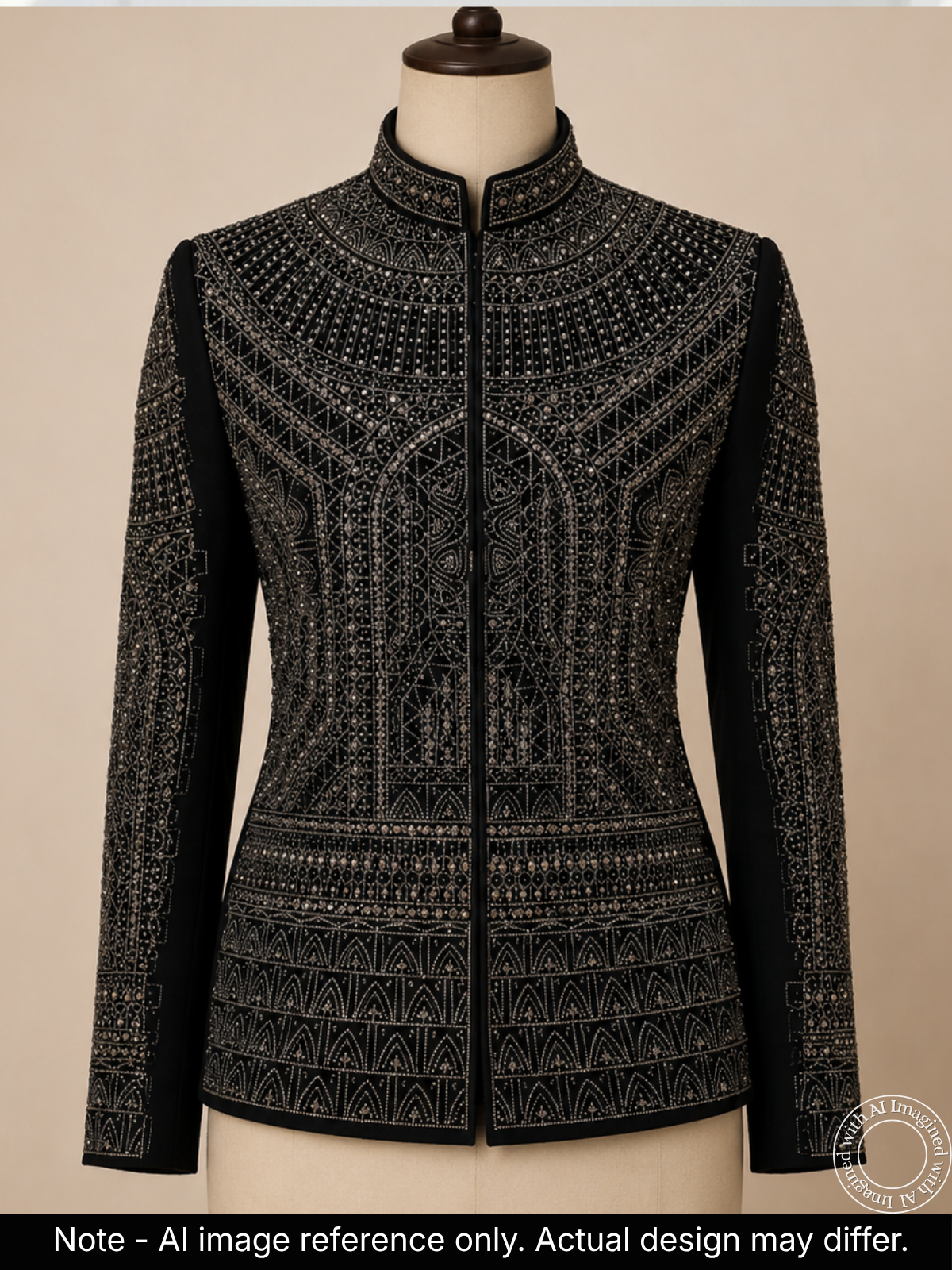the-riwaayat-a-unstitched-black-jodhpuri-jacket-fabric-for-men-20212-front-view